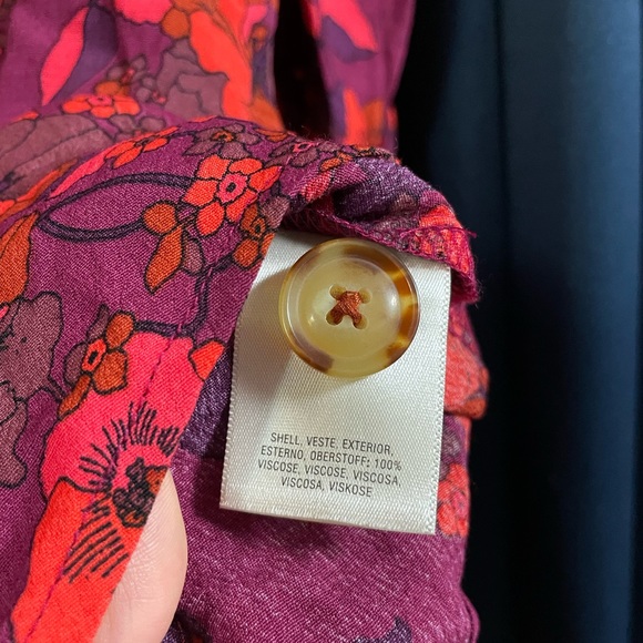 Anthropologie Maeve Jourdain Runa Floral Button Up Blouse - Picture 2 of 4
